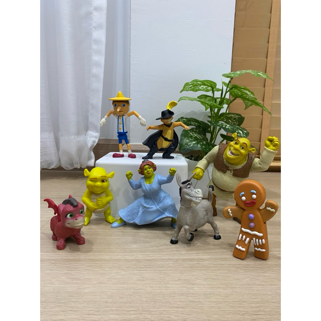 [เซ็ต 8 ตัว] Shrek ปี 2007 Happy Meal ของสะสม แฮปปี้มีล ของเล่น แมคโดนัลด์ McDonald's มือสอง