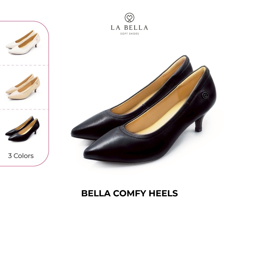 LA BELLA รุ่น BELLA COMFY HEELS - BLACK