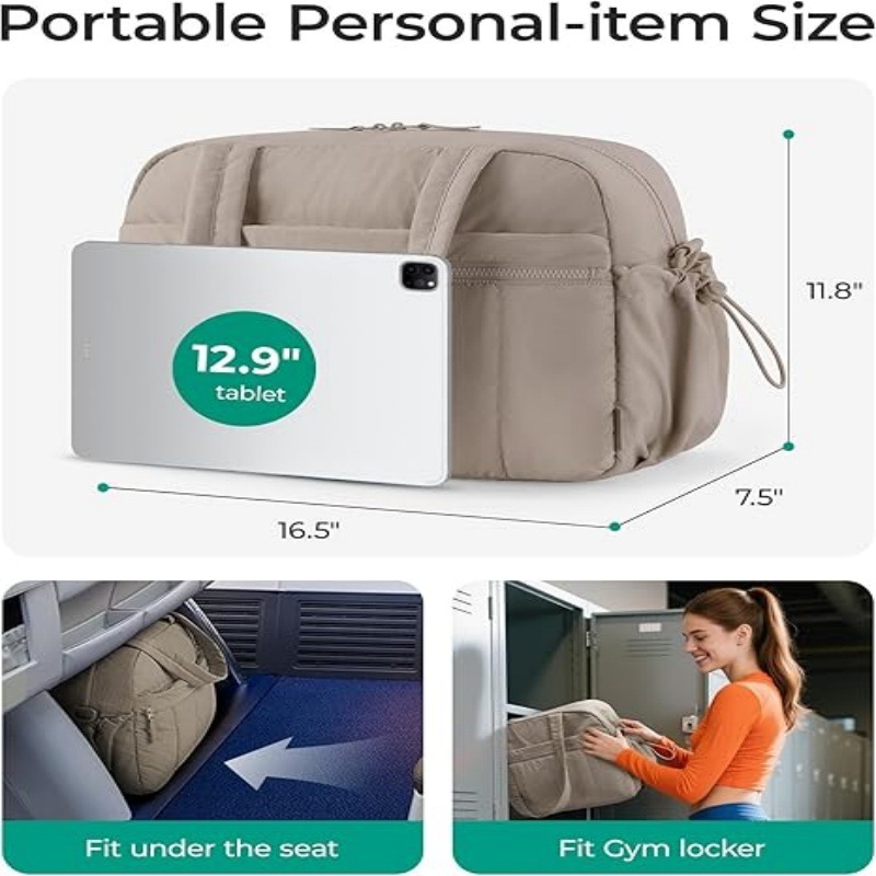 หู กระเป๋าดัฟเฟิลเดินทางสําหรับผู้หญิง,ความจุขนาดใหญ่น้ําหนักเบาสไตล์เมฆกระเป๋าออกกําลังกาย,ทนทานกันน้ําทริปสั้นพร้อมแห้ - รูปที่ 3