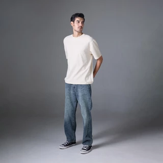 Jack Russel - Men Jeans กางเกงยีนส์ผู้ชาย ทรงขาบาน - Klassik J-6001/BL Baggy Low Rise Wide Leg Blue