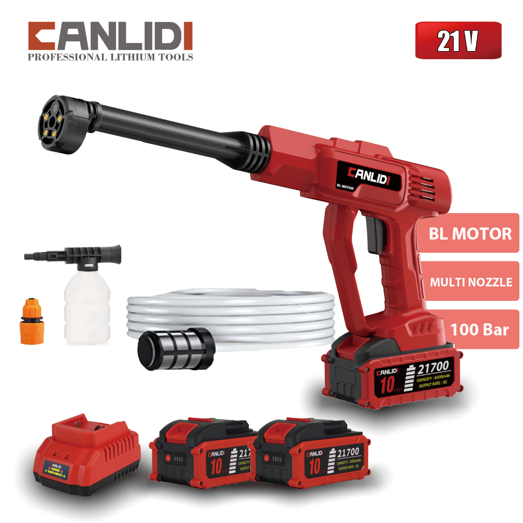 🔥มีสต็อก🔥CANLIDI 21V CID-WS-100 Brushless เครื่องฉีดน้ำ MT-21V ปืนฉีดน้ำไฟฟ้า ปืนฉีดน้ำแรงดันสูง ปืนฉีดนำแรงสูง