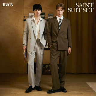 BARON SAINT SUIT SET เช็ตสูทพรีเมียม Modern Tailoring กระดุมแม่เหล็ก