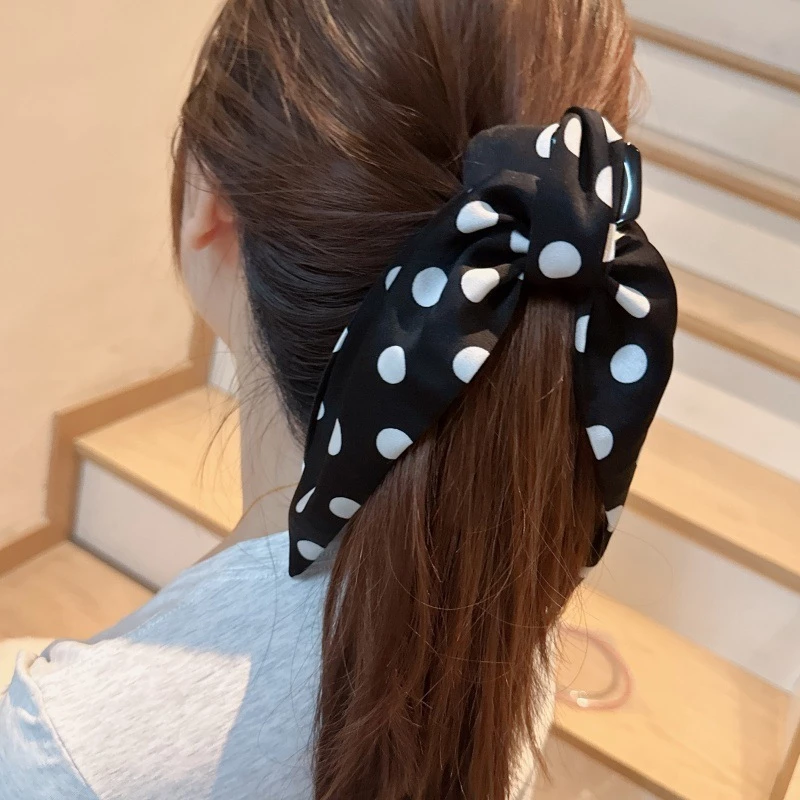 Rubuyou กิ๊บหนีบผมโบว์ Polka Dot 2025 สไตล์เกาหลี thumbnail 4