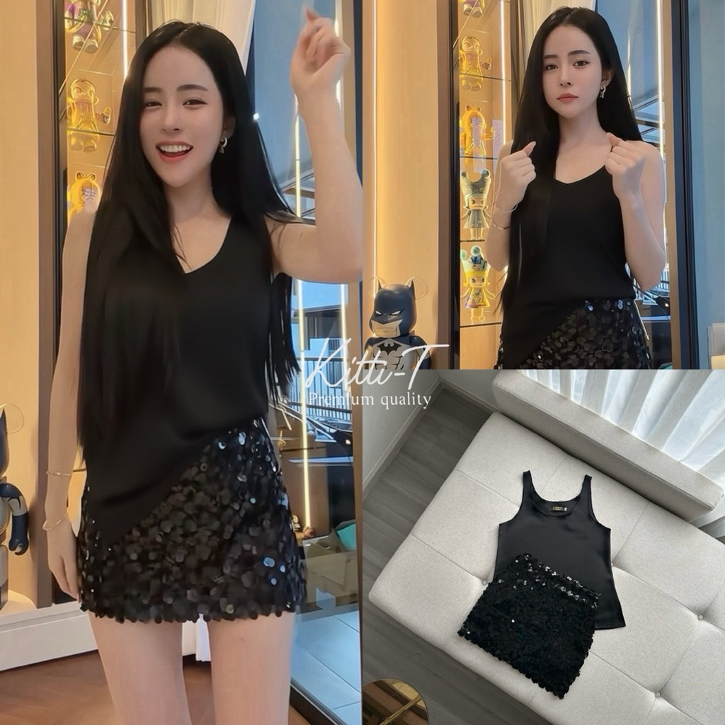 KT 789 Set (2)ชิ้น เสื้อ+กระโปรง ชุดเซทสวย Kitti