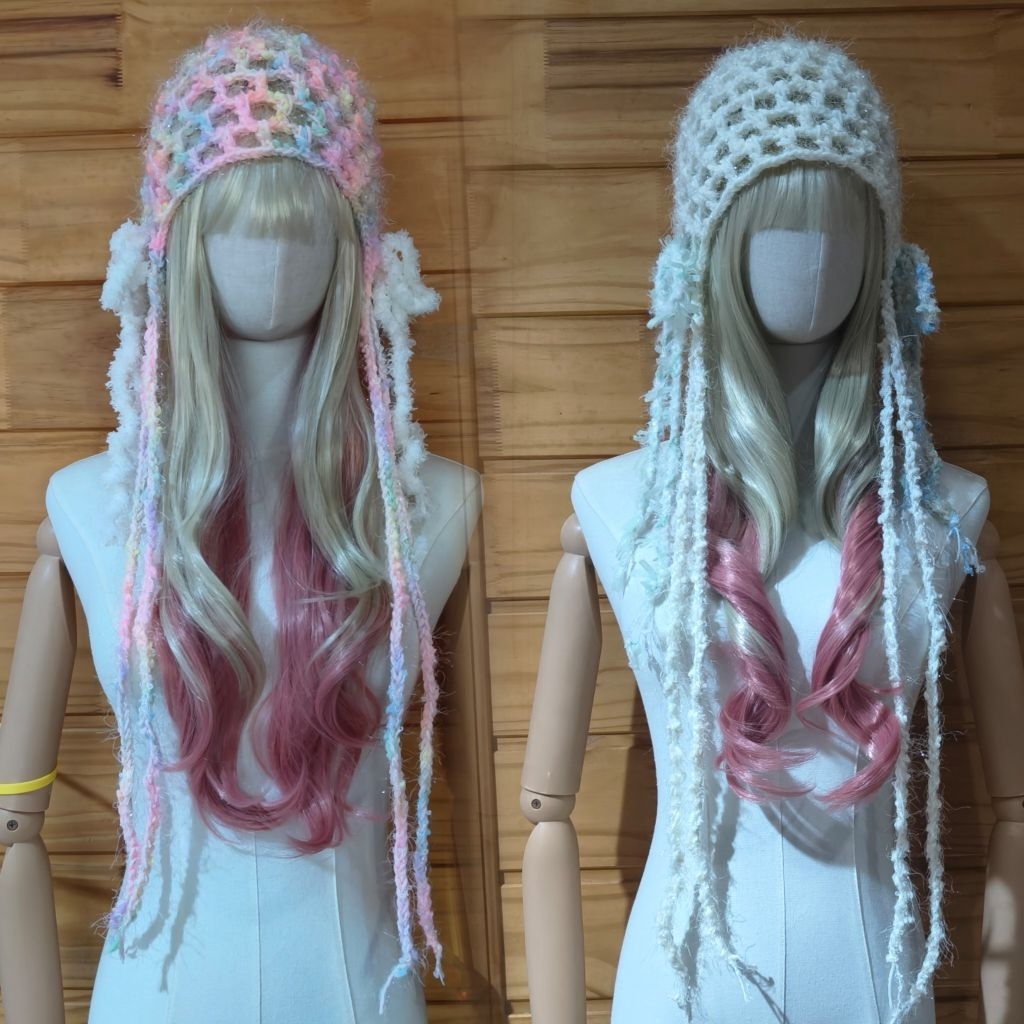 (พร้อมส่ง) หมวกบีนนี่/บักเก็ตถักโครเชต์ sweetie beanie/bucket crochet 100%Handmade