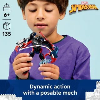 LEGO Super Heroes Marvel 76337 Miles Morales Mech vs. Spider-Man 2099 (135pcs.), Building Blocks, Kids Toy