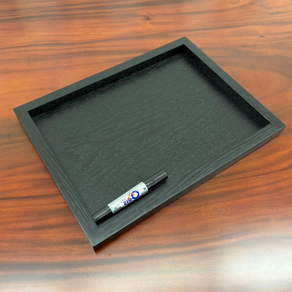 WOOD SERVING TRAY ROGER OAK BLACK ถาดไม้ OAK ถาดเสิร์ฟ ถาดเสริฟ จานไม้ ทรงสี่เหลี่ยมผืนผ้า ถาดใส่ของ ถาดใส่ของ - รูปที่ 2