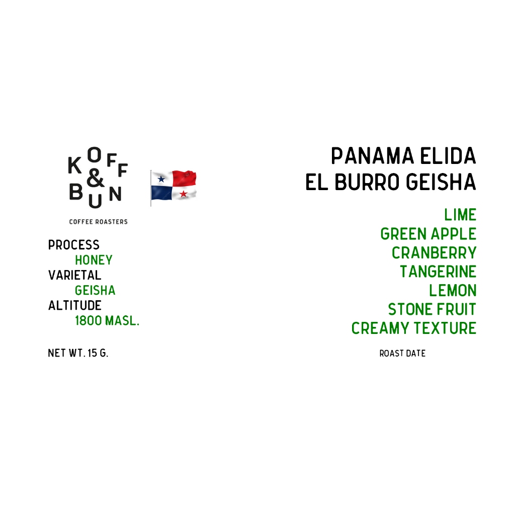 เมล็ดกาแฟคั่ว Panama Elida El Burro Geisha