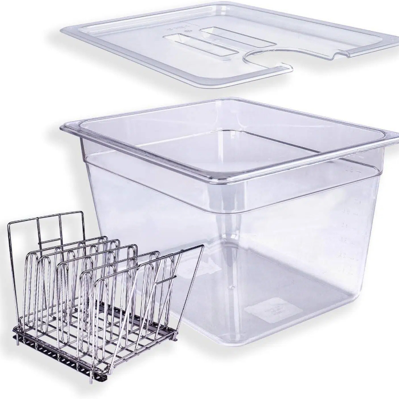 【จัดส่งจากกรุงเทพ】อ่างซูวี พร้อมฝาปิด 11 ลิตร ถังซูวี ตะแกรงสแตนเลส Container and Rack 11L