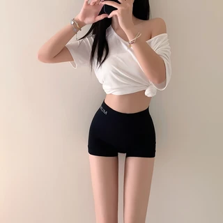 บ๊อกเซอร์ผู้หญิง ไร้ตะเข็บ เอวกลาง ผ้านุ่มยืดหยุ่น ใส่สบาย กระชับสัดส่วน 24-38นิ้ว NY128