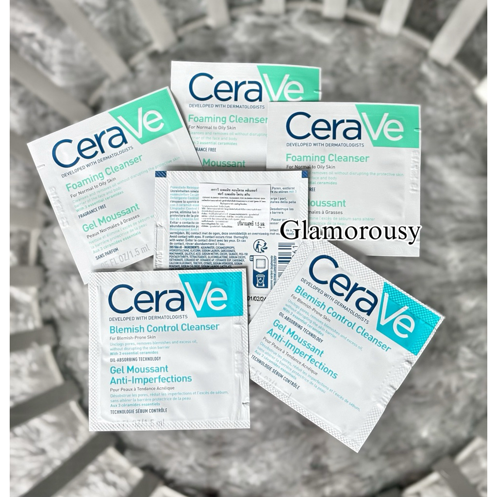 ป้ายไทย ผลิต2024 CERAVE Cleanser แบบซอง 1.5ml