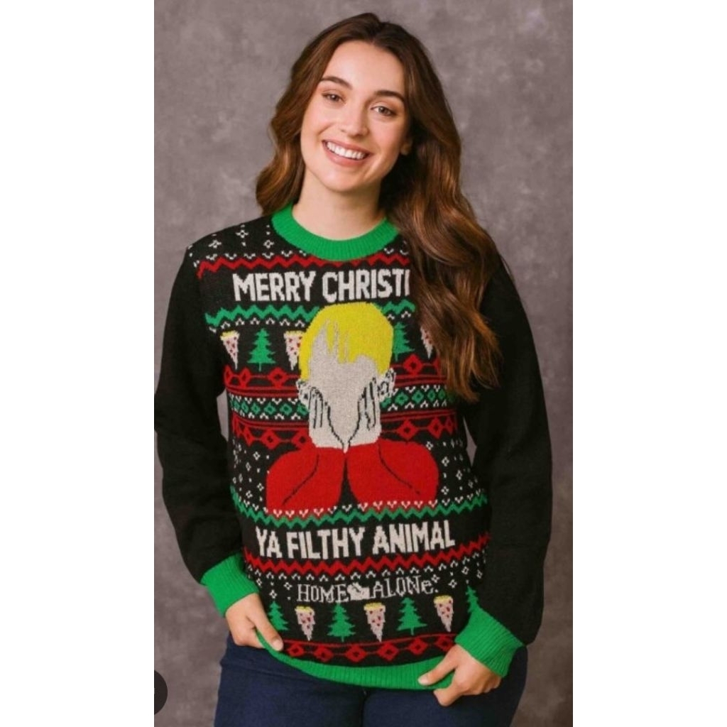 Home Alone Sweater (s) เสื้อไหมพรมกันหนาว Merry Christmas Ya Filthy Animal Black Holiday