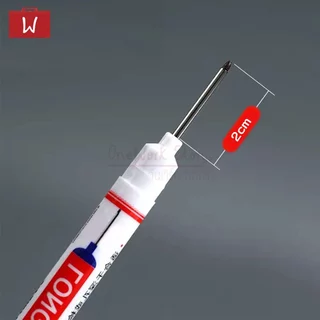 Oneworkstory ปากกามาร์คเกอร์หัวยาว | ปากกาปลายยาว2cm หัวเล็ก ปากกาหัวยาวงานช่าง DIY Marking Long Nib Marker Long tip pen