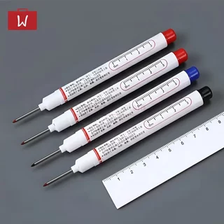 Oneworkstory ปากกามาร์คเกอร์หัวยาว | ปากกาปลายยาว2cm หัวเล็ก ปากกาหัวยาวงานช่าง DIY Marking Long Nib Marker Long tip pen