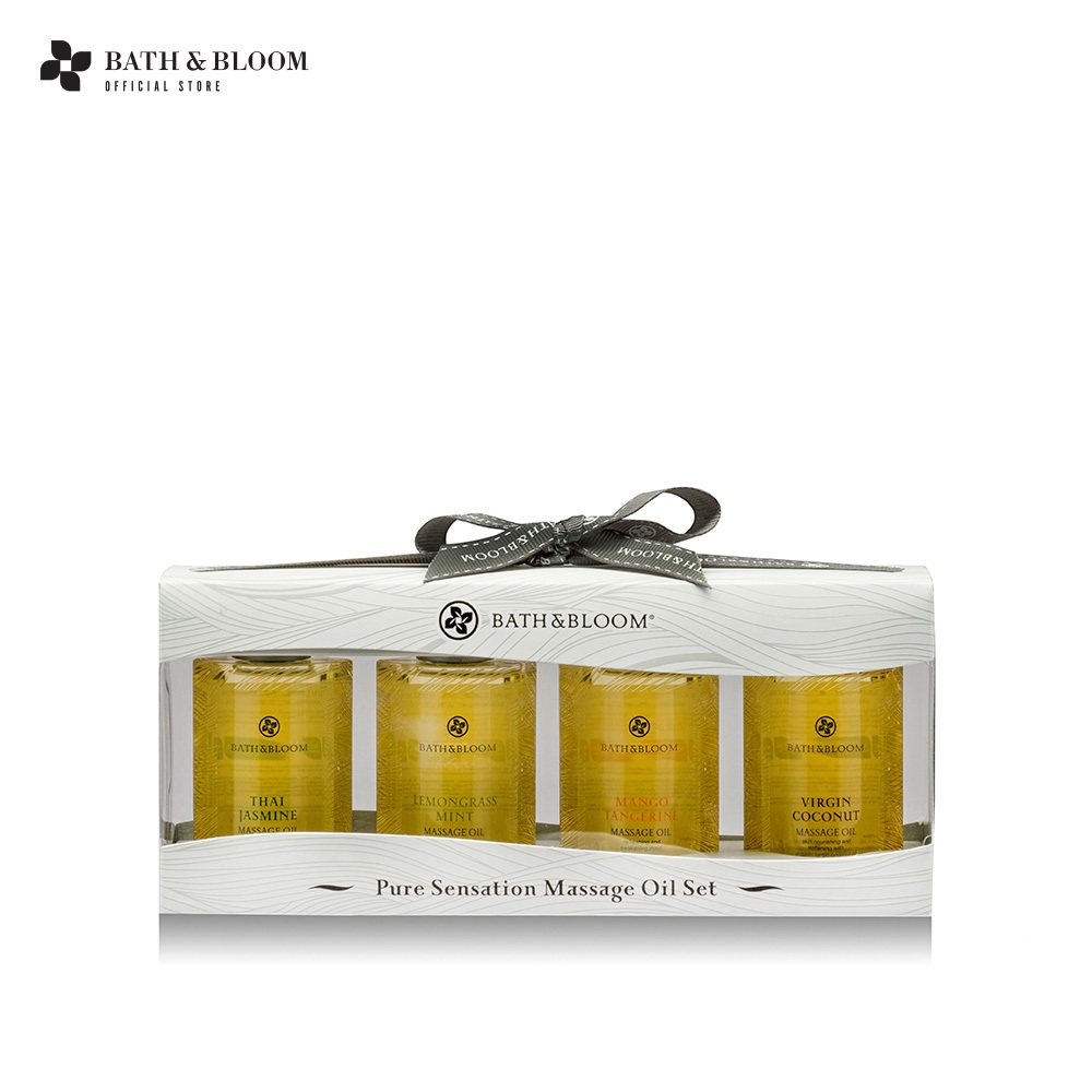 BATH & BLOOM Pure Sensation Massage Oil Set ชุดผลิตภัณฑ์ น้ำมันนวดอโรมา เพื่อช่วยผ่อนคลาย