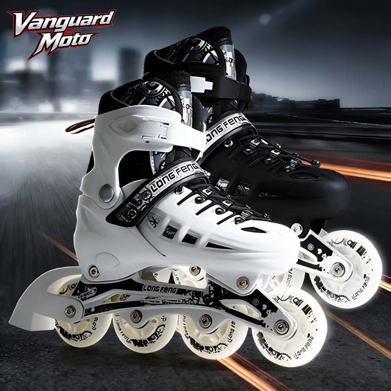 รองเท้าสเกตน้ำแข็งแห้ง (โรลเลอร์เบลด) ทนทานต่อการสึกหรอ เหมาะสำหรับทั้งเด็กและผู้ใหญ่