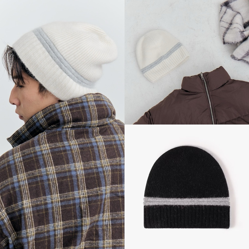 [umore.edition] ✨ Beanie wool hat หมวกไหมพรมผ้าวูล หนาอุ่น ไม่คัน