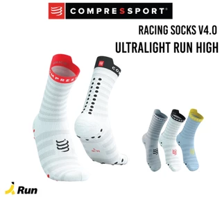 Compressport Pro Racing Socks v4.0 รุ่น Ultralight Run High ถุงเท้ารุ่นเบาพิเศษ ข้อยาว Bananarun