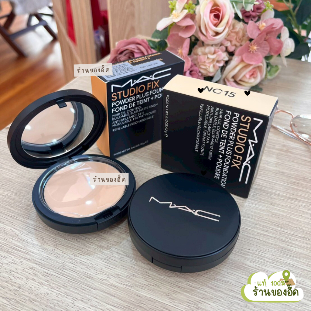 MAC Studio Fix Powder Plus Foundation 12g  ✔ แป้งผสมรองพื้นในตลับเดียว จบ ครบ เร็ว