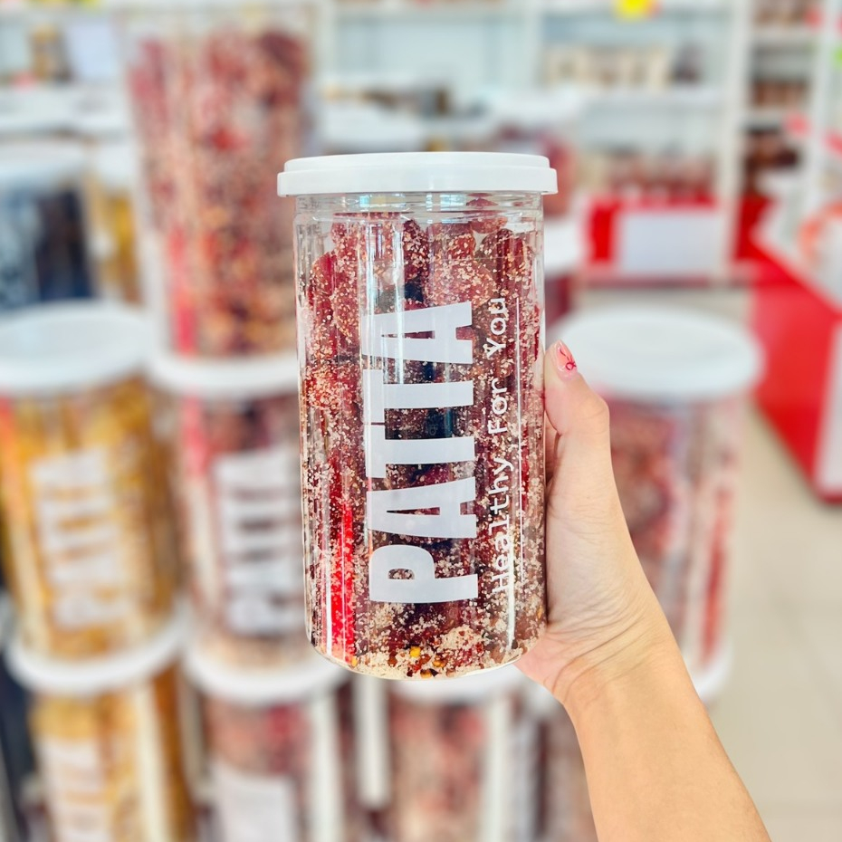 สตรอเบอรี่อบแห้งคลุกพริกเกลือ 500g. แบรนด์Patta สดใหม่! สตอเบอรี่ ผลไม้อบแห้ง