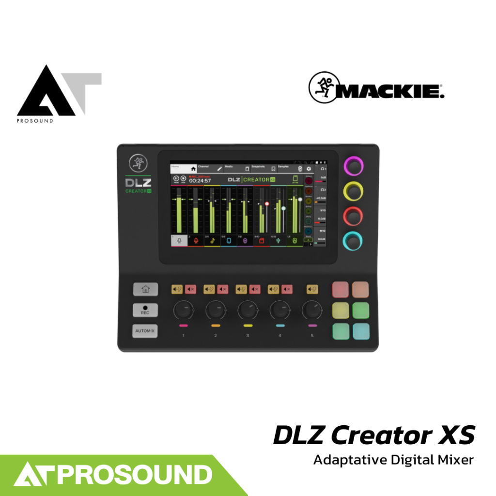 Mackie DLZ Creator XS มิกเซอร์พอดแคสต์ดิจิตอล ขนาดกะทัดรัด สำหรับครีเอเตอร์ AT Prosound