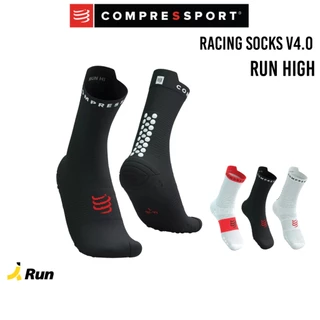 Compressport Pro Racing Socks v4.0 รุ่น Run High ถุงเท้าวิ่ง ข้อยาว Bananarun