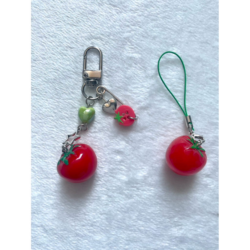 พวงกุญแจมะเขือเทศ🍅⭐️ tomato keychain☘️