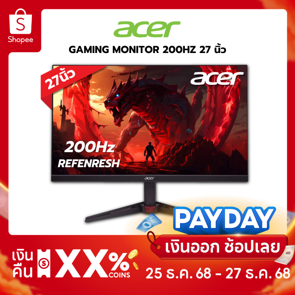 [✨พร้อมส่ง]  ACER Nitro VG270 X1bmiipx Gaming Monitor (IPS 200Hz) Neoshop
