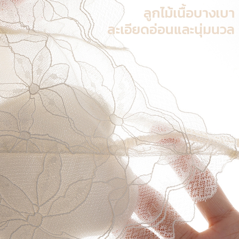 💥บราลูกไม้สุดเซ็กซี่ มีแผ่นเสริมทรงบาง 0.3 ซม. ดีไซน์สายเดี่ยวด้านหลัง คอวีลึก เซ็กซี่ ไม่มีโครง เนื้อผ้านุ่มสบา - รูปที่ 7