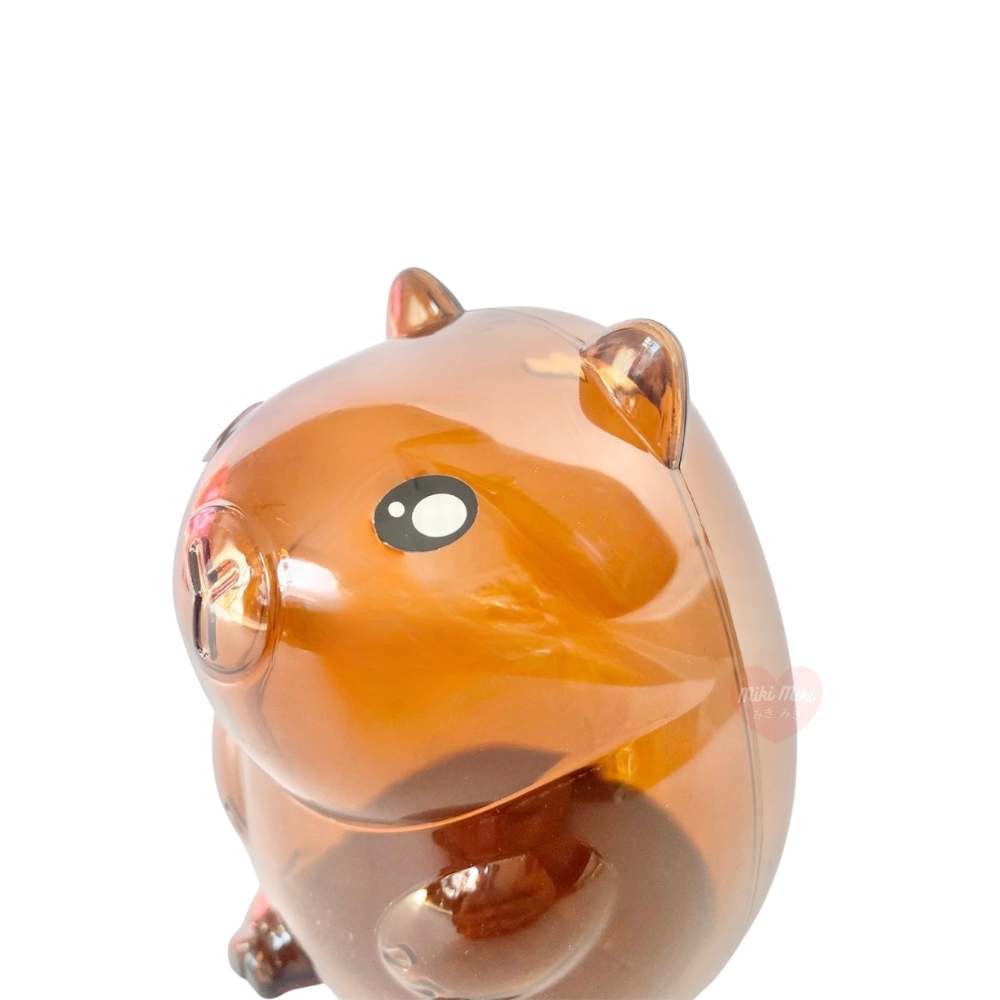 กระปุกออมสินใส ลายคาปิบาร่า กระปุกออมสินเด็ก กระปุกออมสินพลาสติกใส กระปุกออนสินอะคริลิค แบบใส มินิมอล เก็บออมเหรียญ - รูปที่ 3