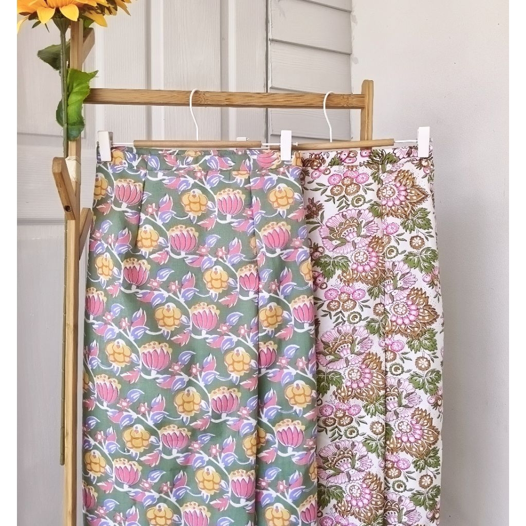 ผ้าถุงอัดกาวสำเร็จซิปข้างเนื้อผ้าคอตตอนอินเดีย