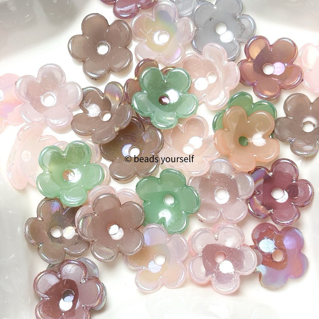 ลูกปัดดอกไม้ ดอกเดซี่ใหญ่ (12ชิ้น)