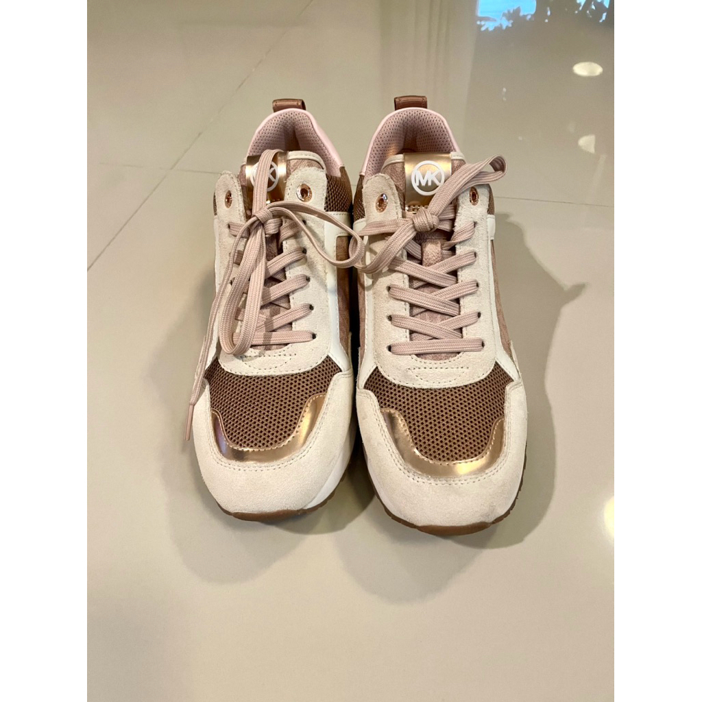 Like New99%! MICHAEL KORS Georgie Color-Block Logo and Leather Trainer Sneaker Size Eur39 / US8.5 / 