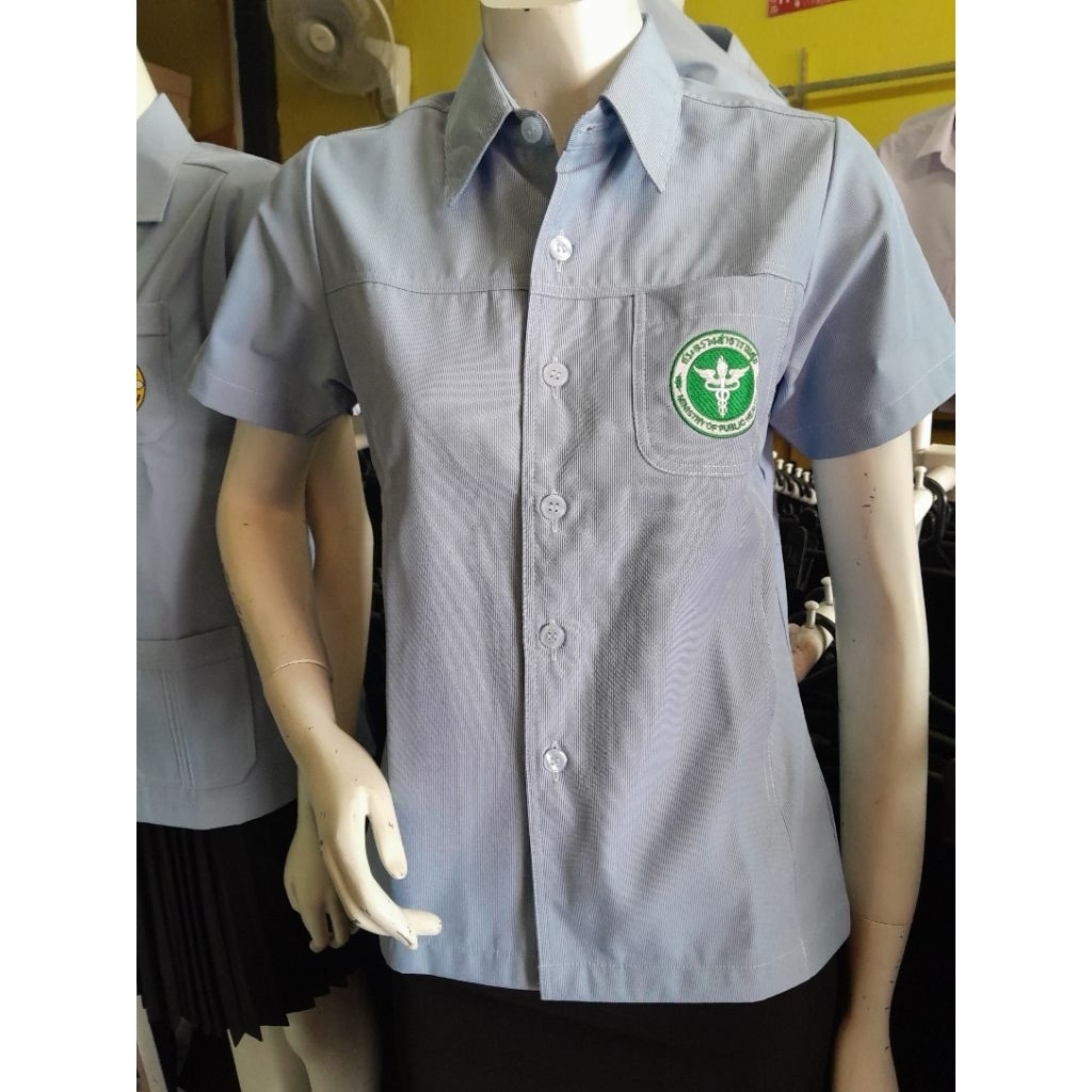 เสื้อกระทรวงอนามัยทรงซาฟารีชาย หญิง