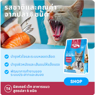 [3 pack] Mrvet อาหารแมว T1 T2 T3 T4 อาหารแมวเปียก ชุดโภชนาการเต็มปแบบ การผสมผสานพิเศษ ราคาถูก