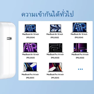 140W / 96W / 70W ประเภท C ถึงแม่เหล็ก 3 ชาร์จสำหรับ 𝘔𝘢𝘤 𝘉𝘰𝘰𝘬 Pro 14-16 นิ้ว / อากาศ 13-15 นิ้ว (2021-2025 M1-M4)