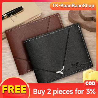 กระเป๋าเงินผู้ชายแบบบางคลาสสิก ดีไซน์กระชับช่วยจัดระเบียบบัต…
