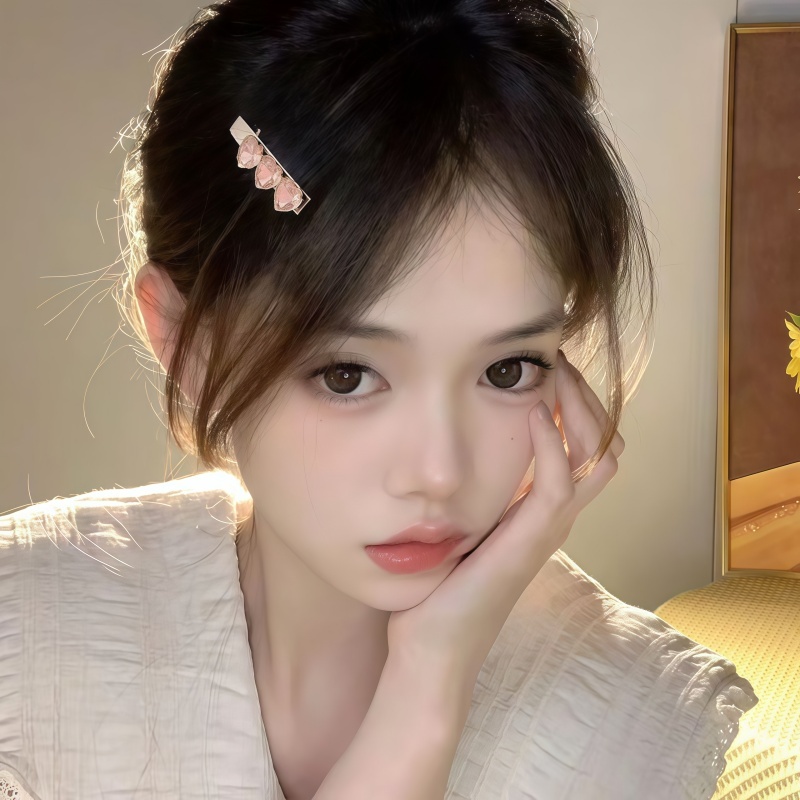 Bling Trinket✨✨กิ๊บติดผมสำหรับผมหน้าม้า กิ๊บติดผมรูปโบว์ ประดับด้วยเพชรเทียมสีชมพู เครื่องประดับแฟชั่น มีหลายแบบให้เลือก - รูปที่ 5