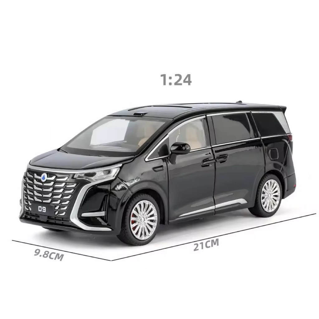 รถ BYD Denza D9 (งานเหล็ก)สเกล1:24 มีเสียงมีไฟประตูเปิด/ปิดได้รายละเอียดสวยสมจริงเป็นงานโมเดลตั้งโชว์ได้🇹🇭