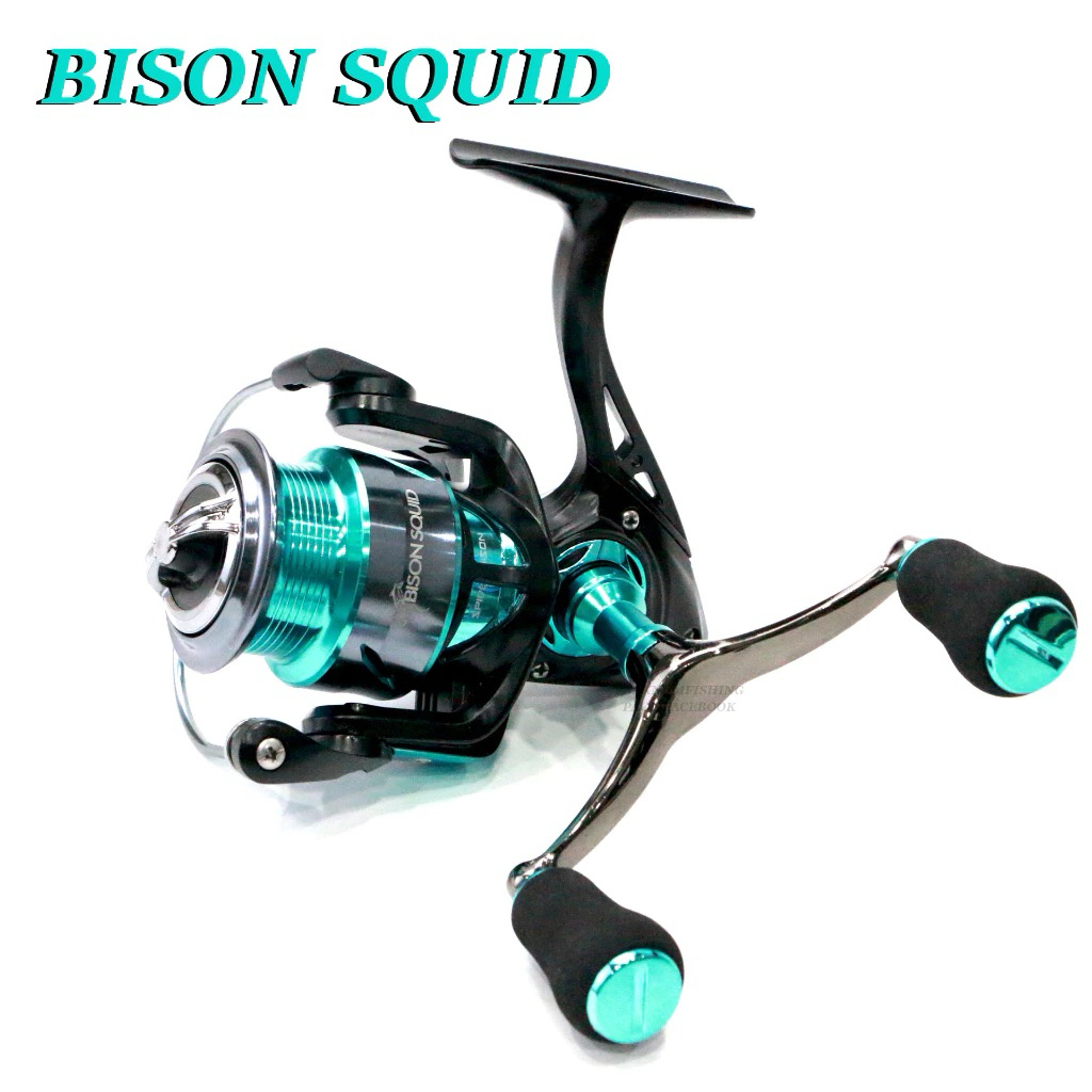 รอกตกหมึก BISON SQUID 2500S-H-DH ดีไซน์สวย มาพร้อมแขนคู่ ลื่นสมูท ตีไกล