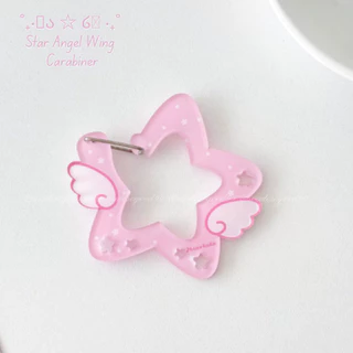 Star Angel Carabiner Keychain Clip คาราบิเนอร์และพวงกุญแจรูปดาวสุดคิ้วท์