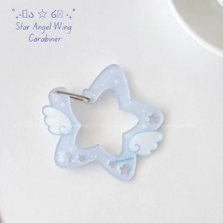 Star Angel Carabiner Keychain Clip คาราบิเนอร์และพวงกุญแจรูปดาวสุดคิ้วท์