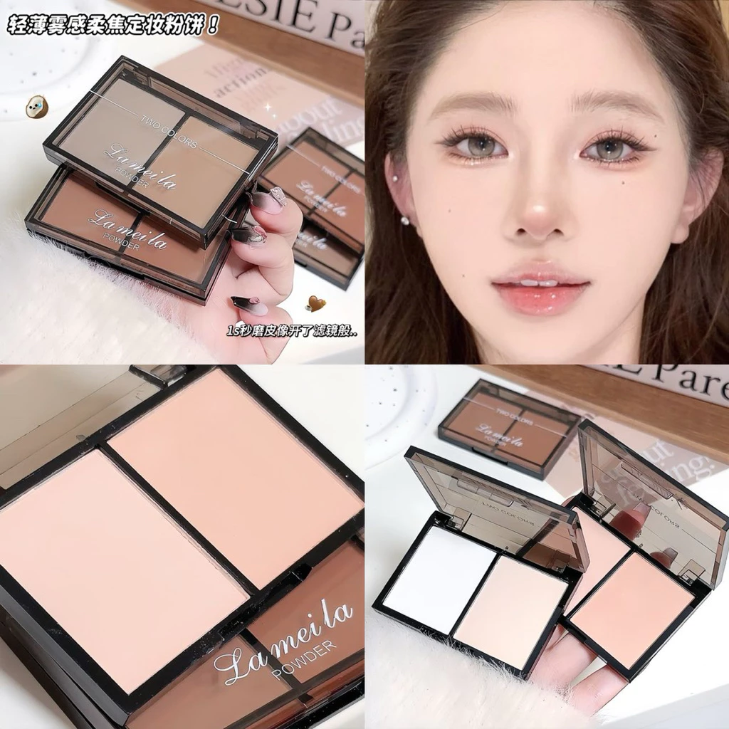 NO.5196 พาเลตต์คอนทัวร์ไฮไลท์ แป้งธรรมชาติทั้ง 2 สี เนื้อแป้งบางเบา แบบแมตต์ ช่วยให้ใบหน้า ดวงตา จมูก ดูกระจ่างใส