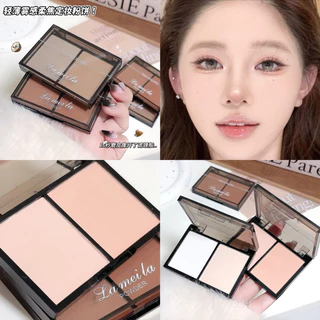 NO.5196 พาเลตต์คอนทัวร์ไฮไลท์ แป้งธรรมชาติทั้ง 2 สี เนื้อแป้งบางเบา แบบแมตต์ ช่วยให้ใบหน้า ดวงตา จมูก ดูกระจ่างใส