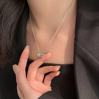 Eternelle✨ สร้อยคอทองคำขาวพร้อมจี้ H สีเงินดีไซน์เปลือกหอยวันเกิดแบบโบฮีเมียนปรับได้สำหรับผู้หญิง