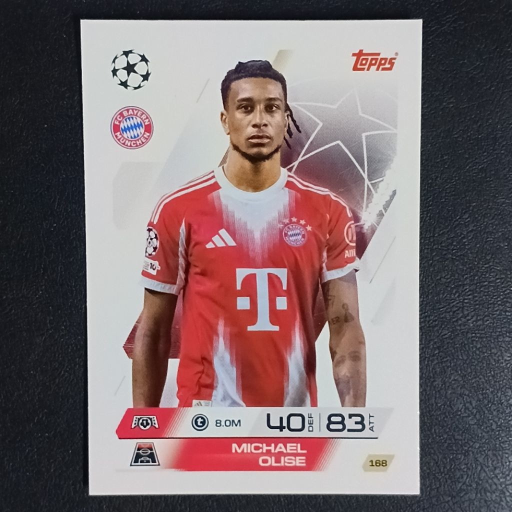 การ์ดฟุตบอลใบเบส เบอร์ 101-198 TOPPS MATCH ATTAX UCC 2025/26 SOCCER TRADING CARD