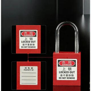 【Lockout/LOTO】38 มม padlockกุญแจนิรภัยสแตนเลสแข็งแรง อุปกรณ์เซฟ สีแดง กุญแจเซฟตี้ LOTO ล็อกอุปกรณ์ไฟฟ้า
