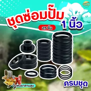 ชุดซ่อมปั้มพ่นยาสามสูบ มี2ขนาดให้เลือก ขนาด 6หุนและ1นิ้ว ครบชุด ทั้งหมด 25 ชิ้น