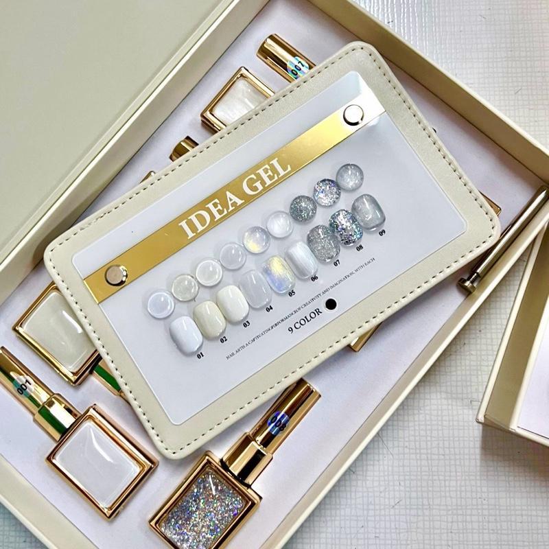 White collection 9 สี รวมโทนสีขาว idea gel 2026 ขวดสวย สี premium