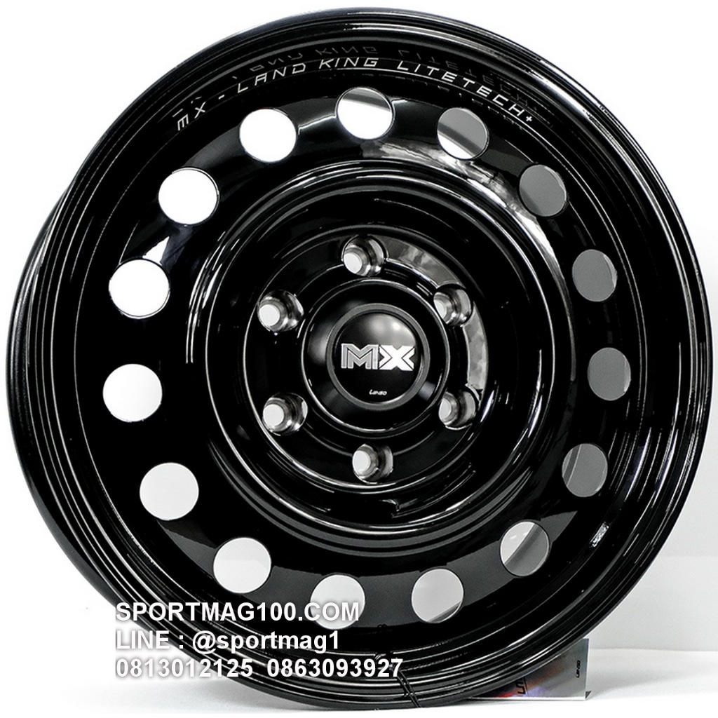 ล้อแม็กซ์ Lenso MX LANDKING LITETECH+ ขอบ17นิ้ว 6รู139.7 สีดำเงา กว้าง8.5นิ้ว Offset27 [22668]
